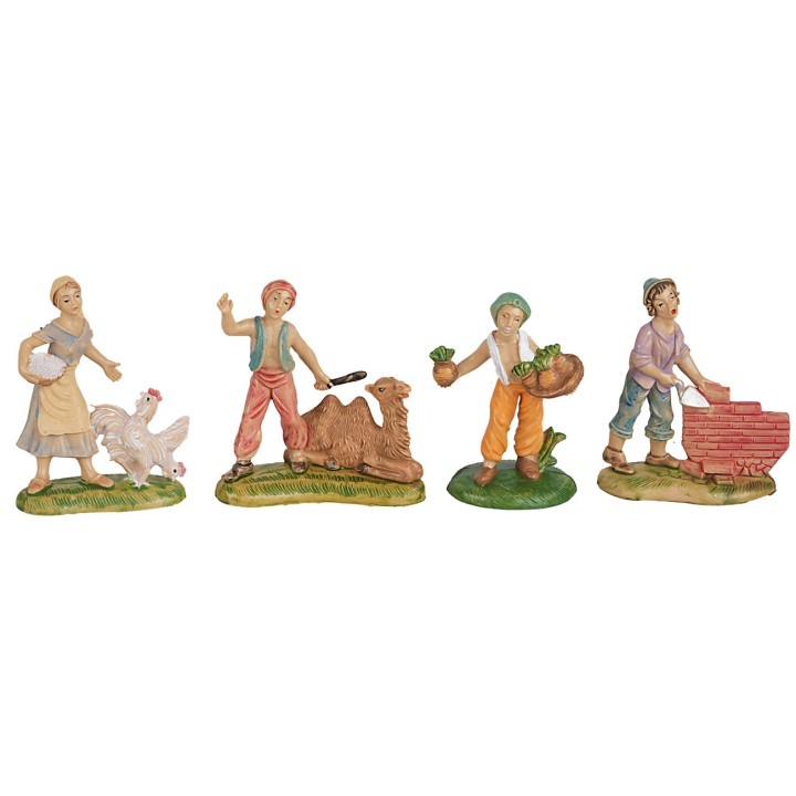 Set of 12 PVC shepherds 8 cm