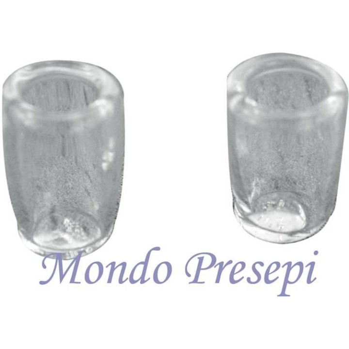 Set 2 Bicchieri in vetro mm 5x8