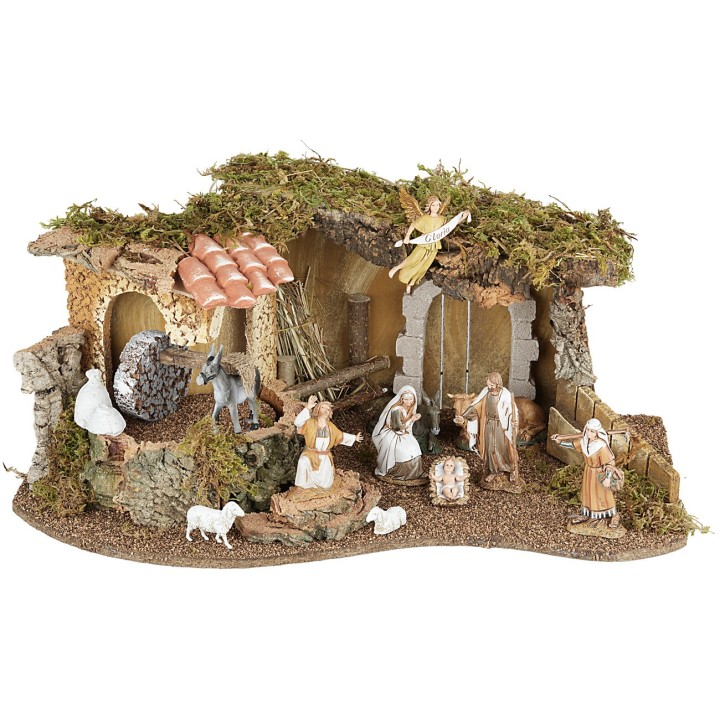 Copia de Cabaña iluminada con molino funcionando de 51,5x31x23