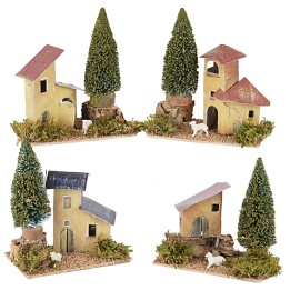 Set 4 casette con pino cm 13,5x8x16 h