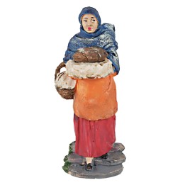 Donna con cesto 13 cm