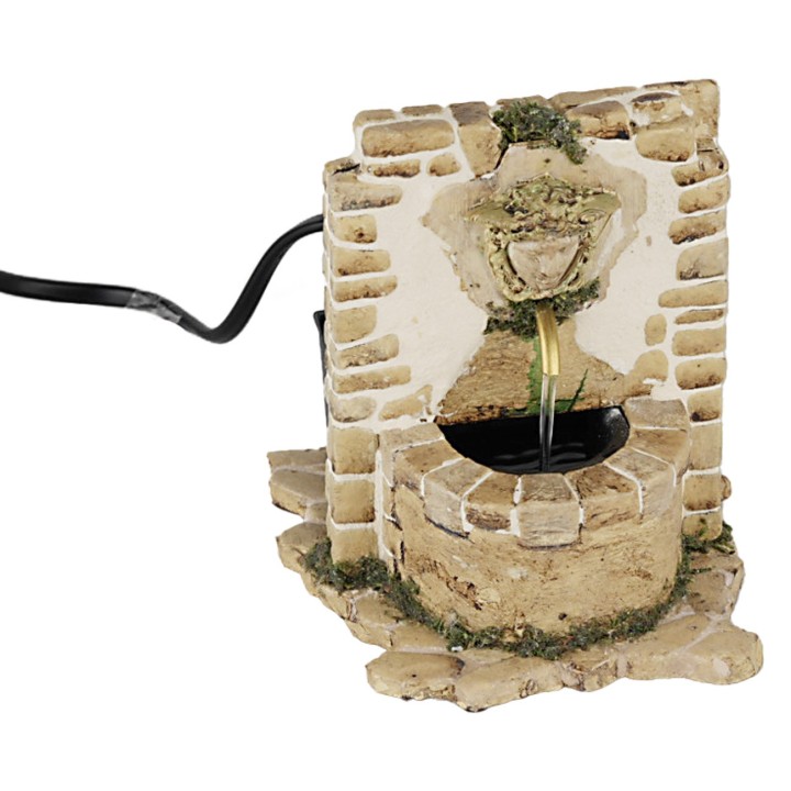 Fountain with Gargoyle head, operational, dimensions 10x12x12