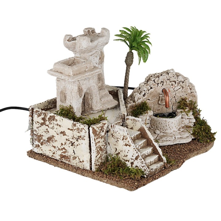 Casa araba con fontana funzionante cm 29x23x21 h