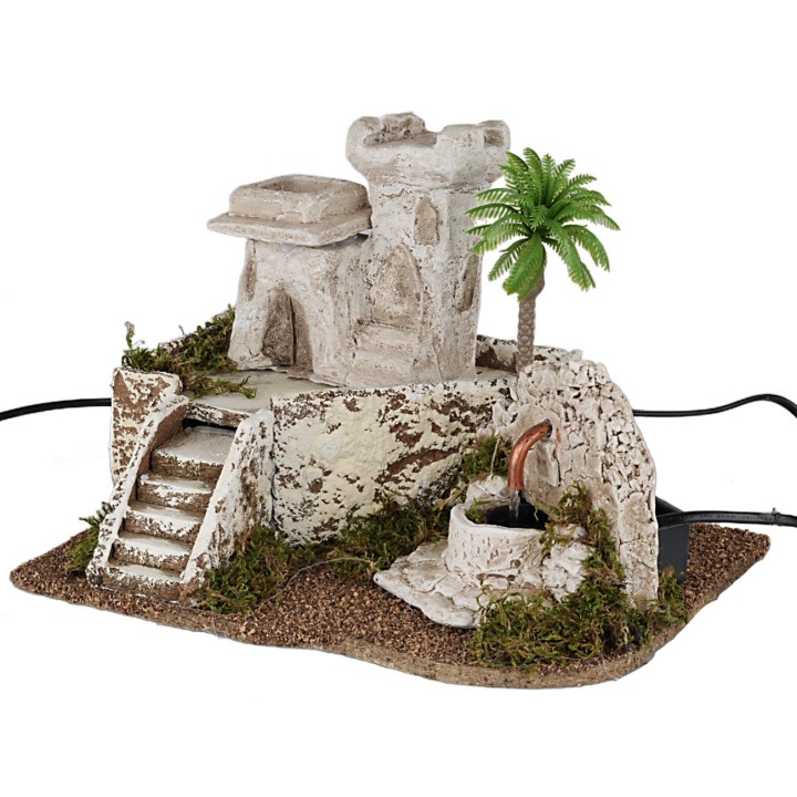 Casa araba con fontana funzionante cm 29x23x21 h