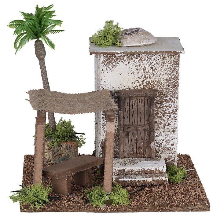 Casa árabe con tienda cm 19,5x14,5x27 h