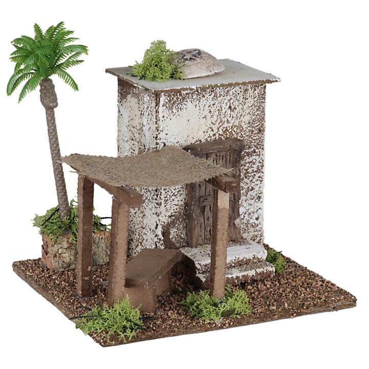 Casa árabe con tienda cm 19,5x14,5x27 h