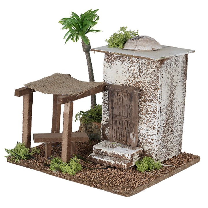 Casa árabe con tienda cm 19,5x14,5x27 h