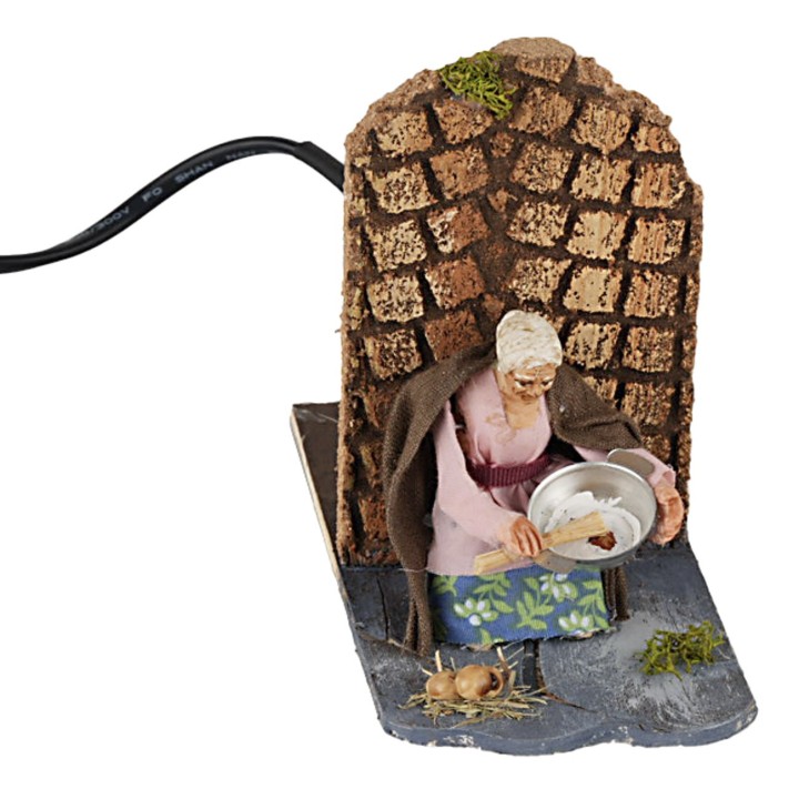 Donna che cucina serie 8 cm in movimento