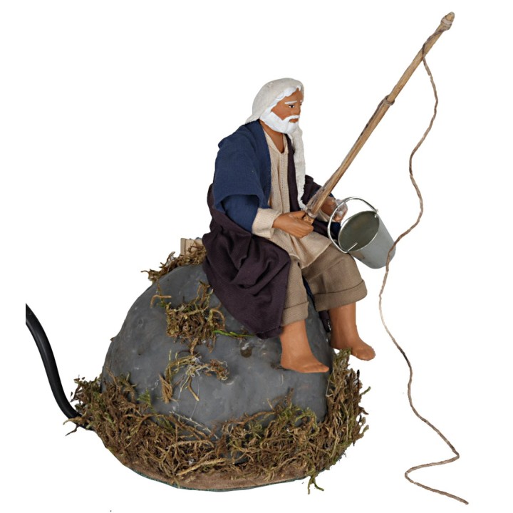 Pescatore seduto serie 12 cm in movimento