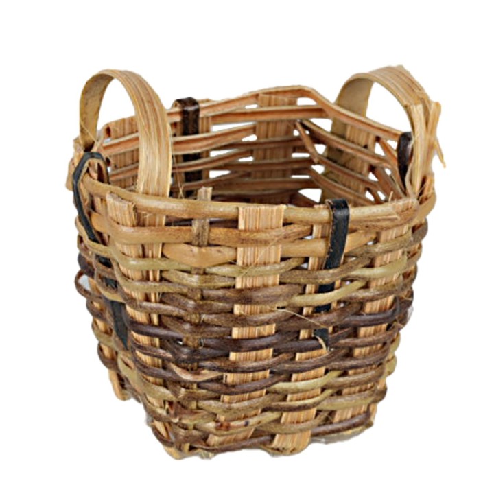 Wicker basket with handles, 6 cm high