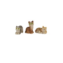 Set tres gatos surtidos cm 2,5x3h