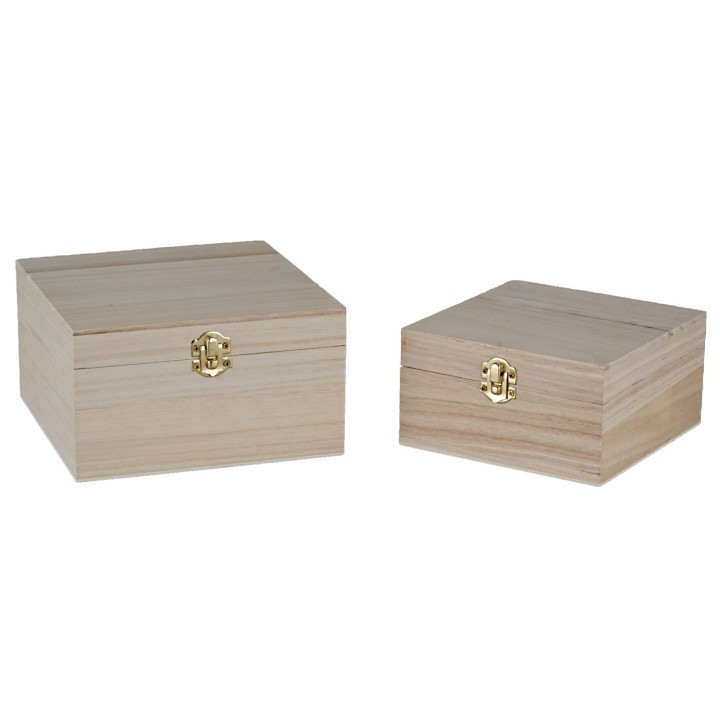 Set due cofanetti in legno