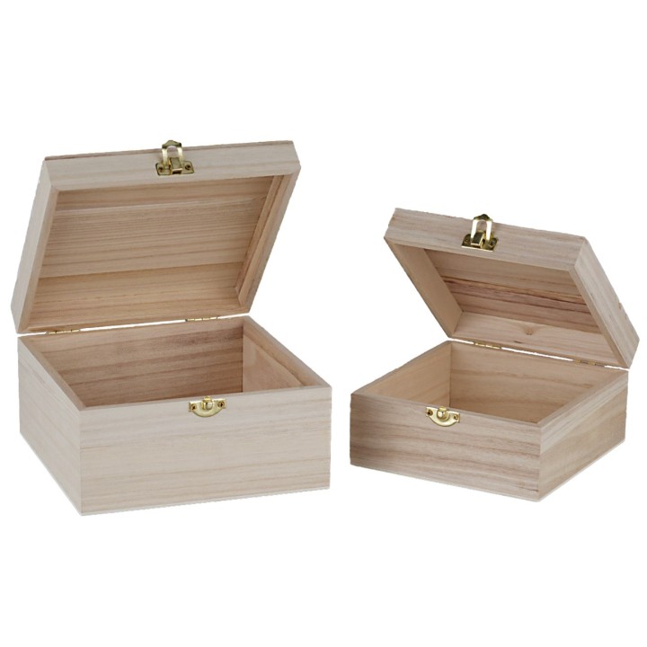 Set due cofanetti in legno
