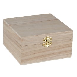 Cofre de madera cm 18x18x10 h