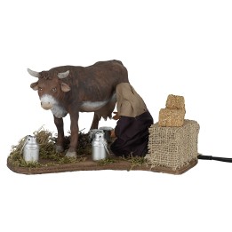 Man milking 12 cm in motion
