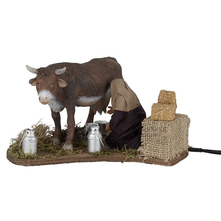 Man milking 12 cm in motion