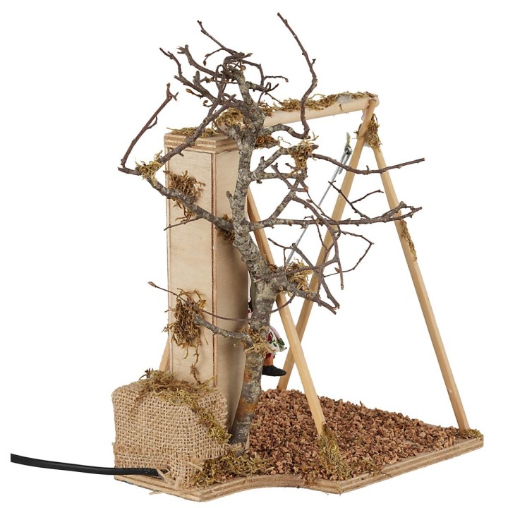 Bambina sull'altalena serie 24 cm in movimento