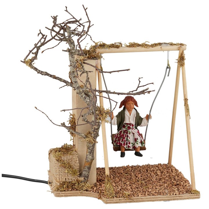 Girl on swing 24 cm in motion