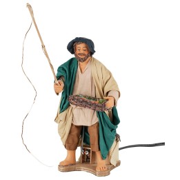 Fisherman with moving rod 24 cm