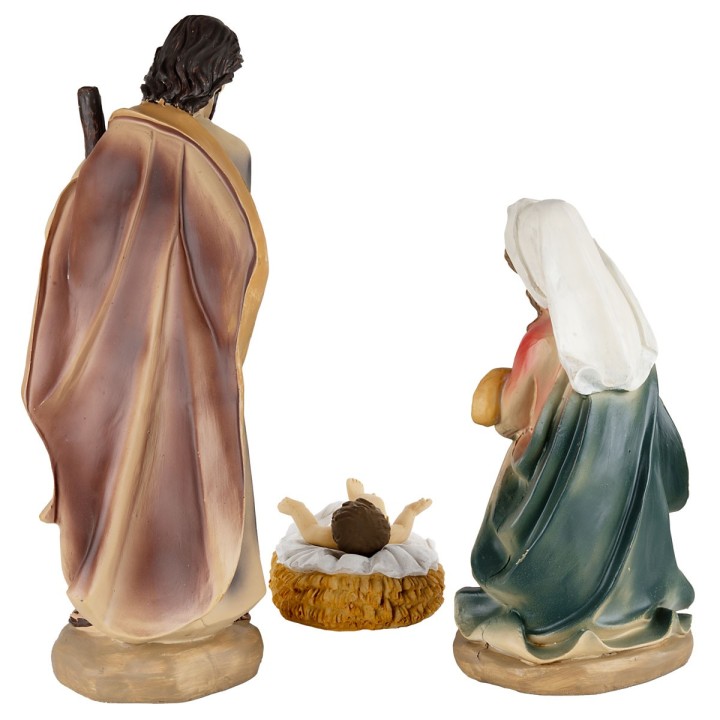 Set 11 soggetti Natività, Magi, angelo e pastore 40 cm in resina