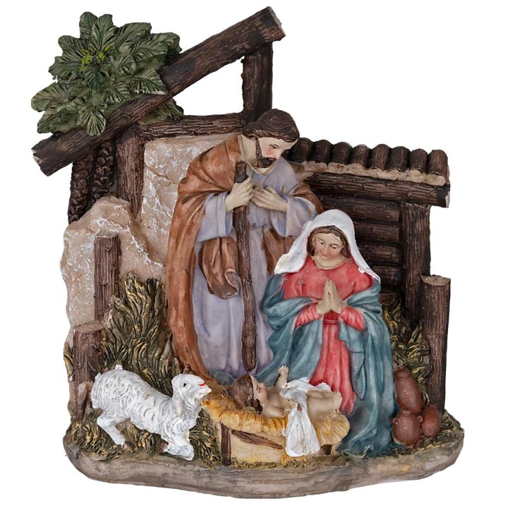 Natividad en resina cm 14x7x16,5 h