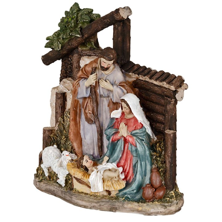 Natividad en resina cm 14x7x16,5 h