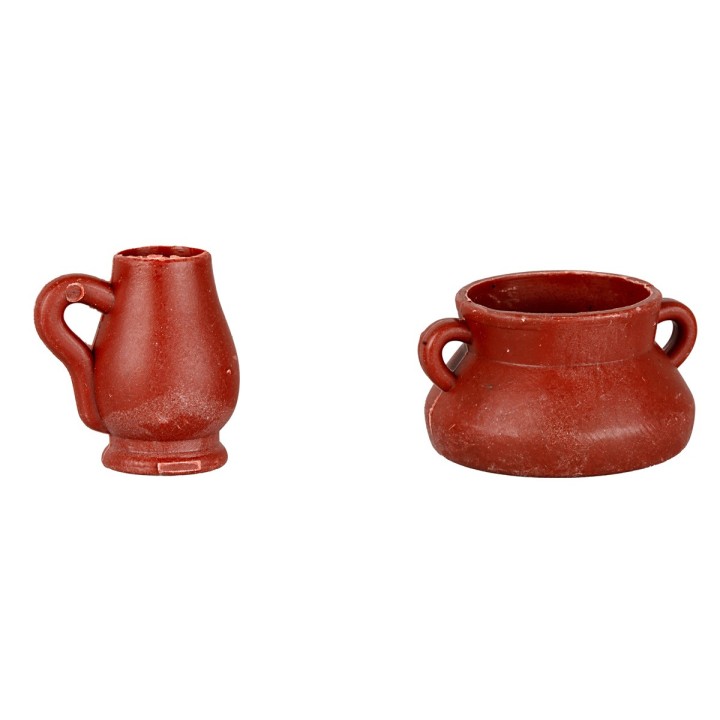 Set of 2 amphorae 3-3.5 cm h