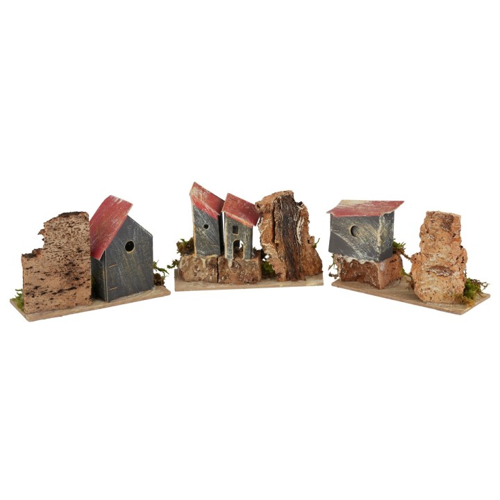 Conjunto 3 casitas cm 12x5x8 h