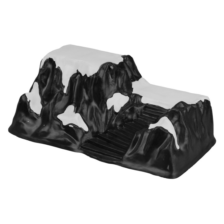 Scenario montagna parzialmente innevato per decorazioni