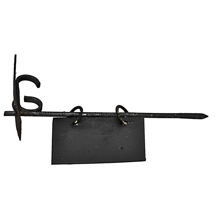 7 cm sign with metal plaque