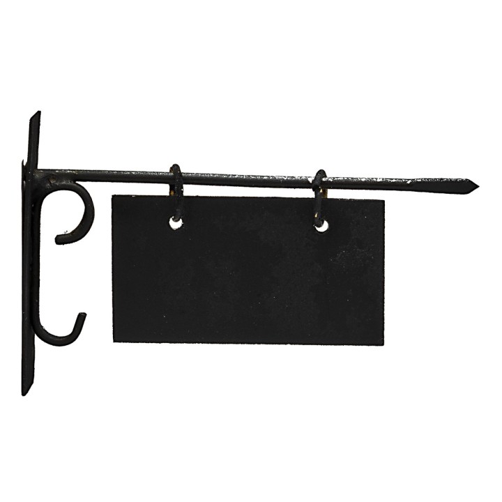 Insegna 6,5 cm con targa cm 3x2,5 in metallo