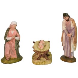 Nativity set with 3 figures, 10 cm in resin by Martino Landi