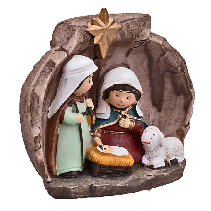 Natività naïf cm 7x3,5x7,5 h