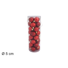 Set 32 bolitas rojas ø 5 cm para árbol de Navidad