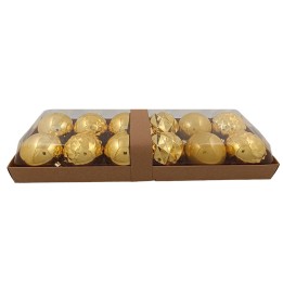 Set 12 palline oro ø 8 cm per albero di Natale