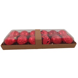 Set of 12 red balls ø 8 cm for Christmas tree