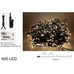 Minilucciole 400 led uso esterno bianco caldo