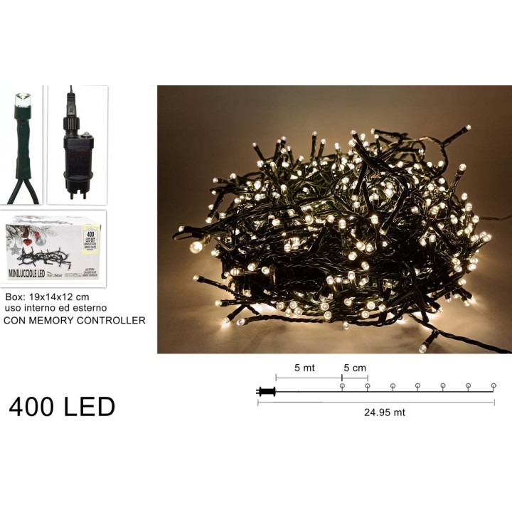 400 LED mini lights warm white for outdoor use