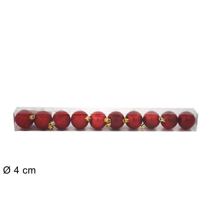 Set 10 palline Ø 4 cm disponibili in vari colori