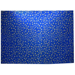 Carta cielo metallizzata con stelle oro cm 100x70
