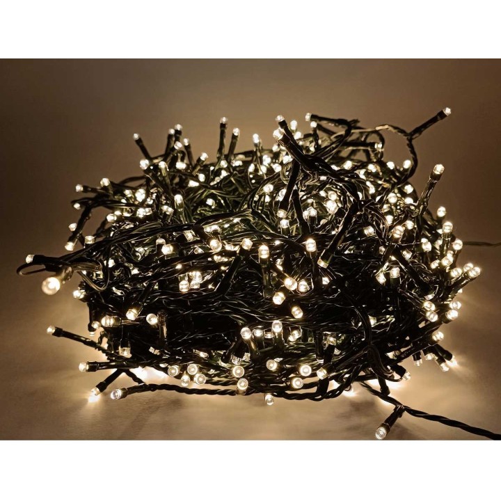 Minilucciole 240 led luce bianca calda per interno e esterno