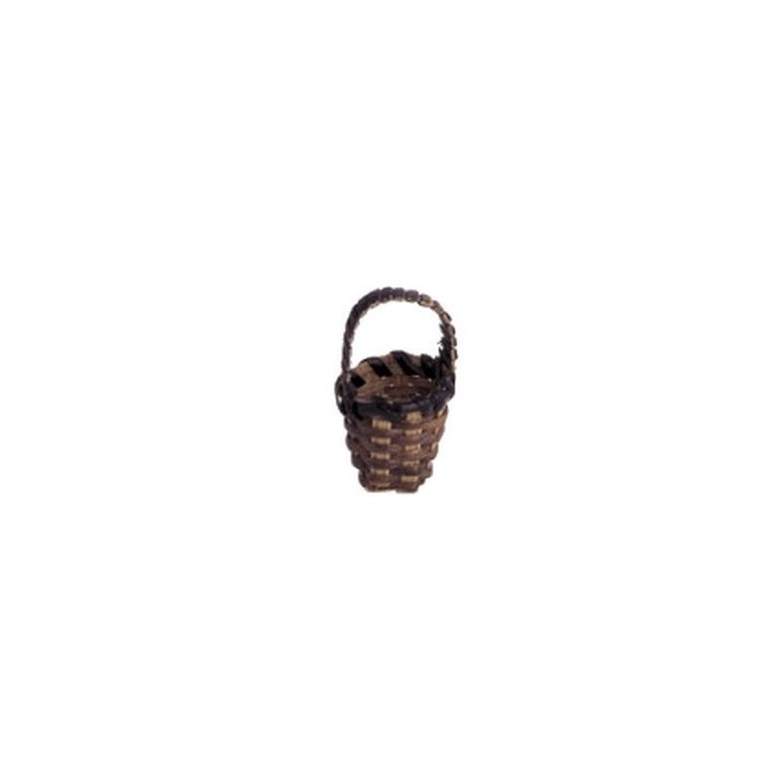 Cesta de mimbre oscuro ø cm 1