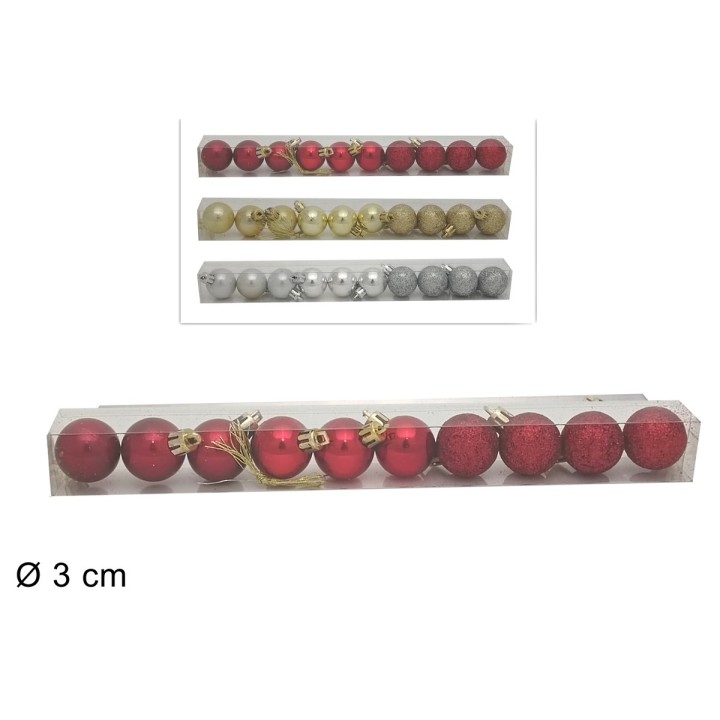 Set of 10 balls Ø 3 cm available in various colors