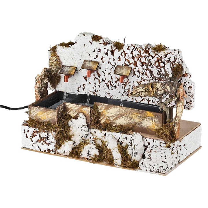 Fontana funzionante tre getti cm 33x18x24 h