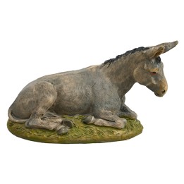 Donkey lying down in resin Martino Landi for statues 10 cm