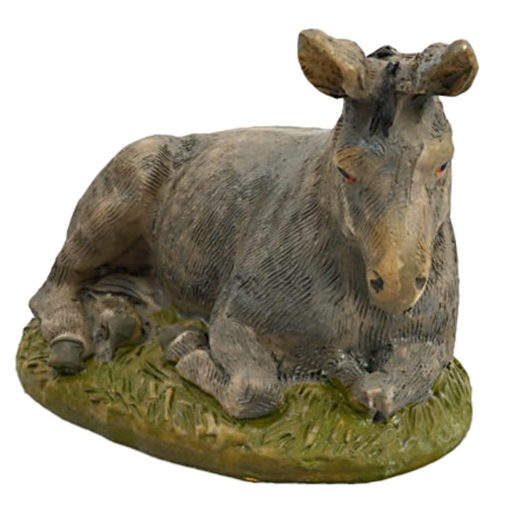 Donkey lying down in resin Martino Landi for statues 10 cm