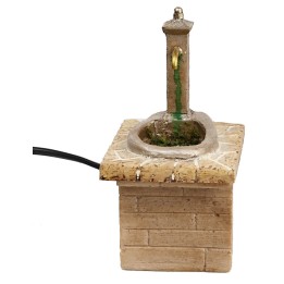 Fontana a colonna funzionante in resina cm 8x9,5x13,5 h