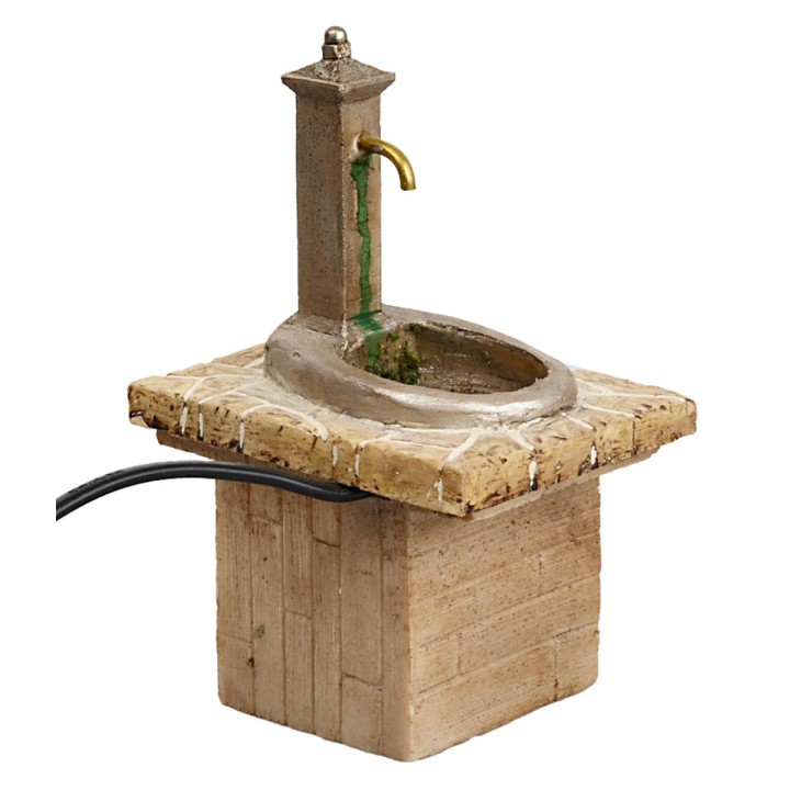 Column fountain working in resin cm 8x9.5x13.5 h