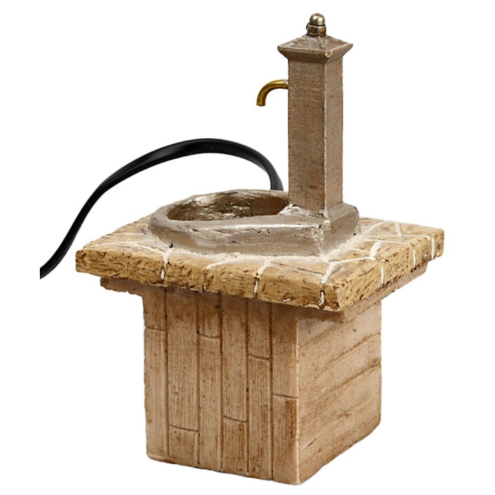Fuente de columna funcionando en resina cm 8x9,5x13,5 h