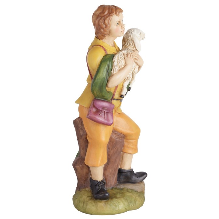 Shepherd with lamb 53 cm Euromarchi for outdoor use